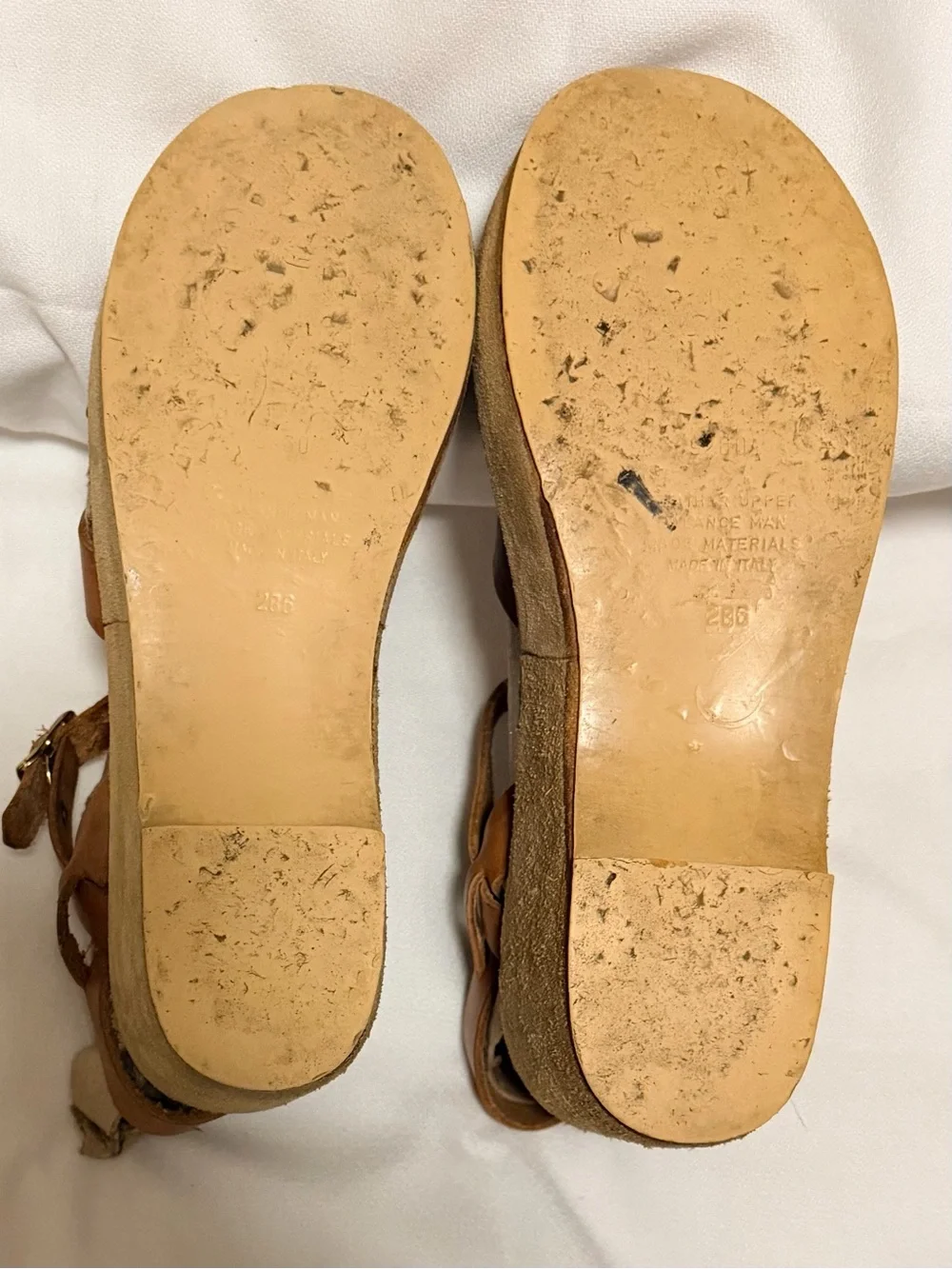 Vintage 1970’s Rapallo 3” Platform Leather Sandals- Size 10. Made in Italy